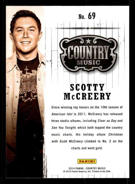 Scotty McCreery 2014 Panini Country Music Back of Card