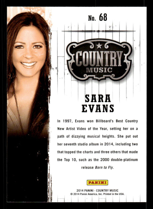 Sara Evans 2014 Panini Country Music Back of Card