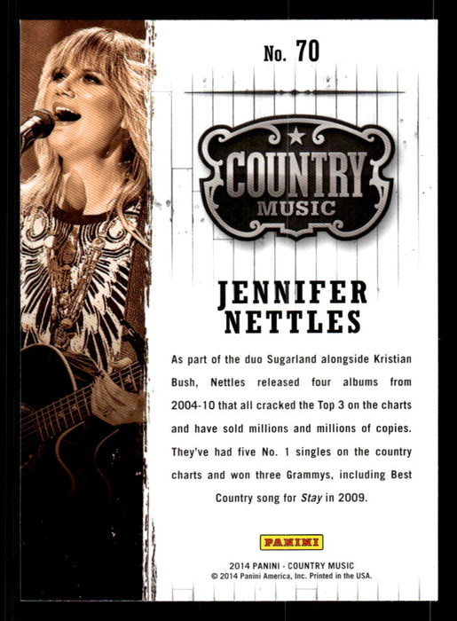 Jennifer Nettles 2014 Panini Country Music Back of Card