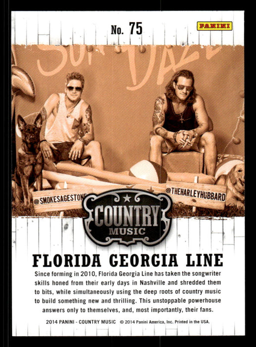 Florida Georgia Line 2014 Panini Country Music Back of Card