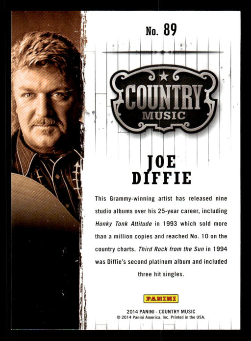 Joe Diffie 2014 Panini Country Music Back of Card