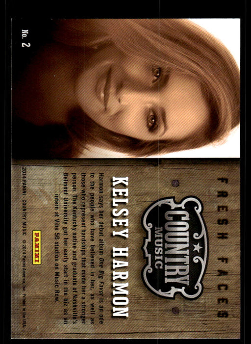 Kelsey Harmon 2014 Panini Country Music Back of Card