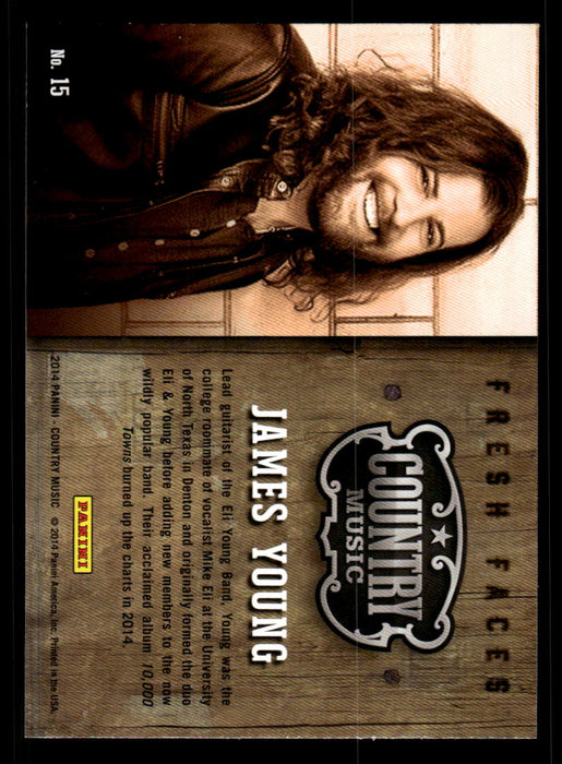 James Young 2014 Panini Country Music Back of Card