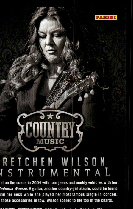 Gretchen Wilson 2014 Panini Country Music Back of Card