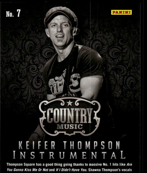 Keifer Thompson 2014 Panini Country Music Back of Card