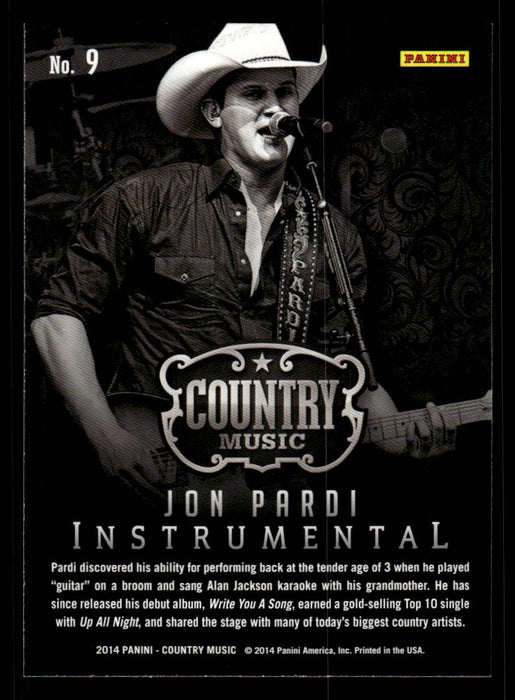 Jon Pardi 2014 Panini Country Music Back of Card