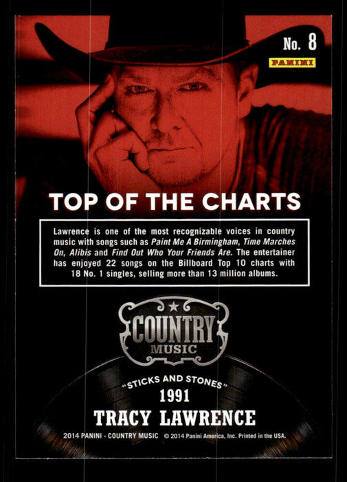 Tracy Lawrence 2014 Panini Country Music Back of Card