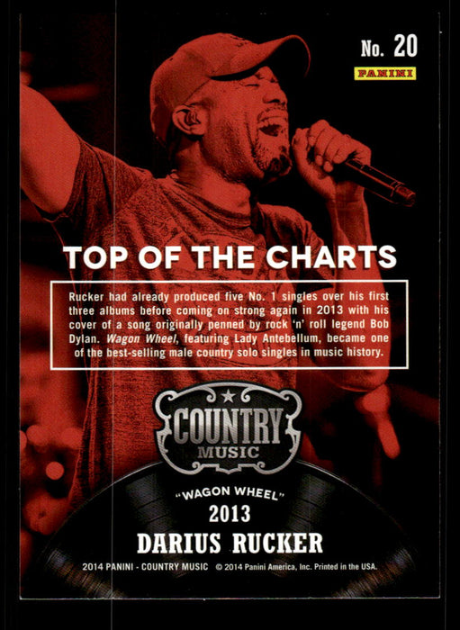 Darius Rucker 2014 Panini Country Music Back of Card