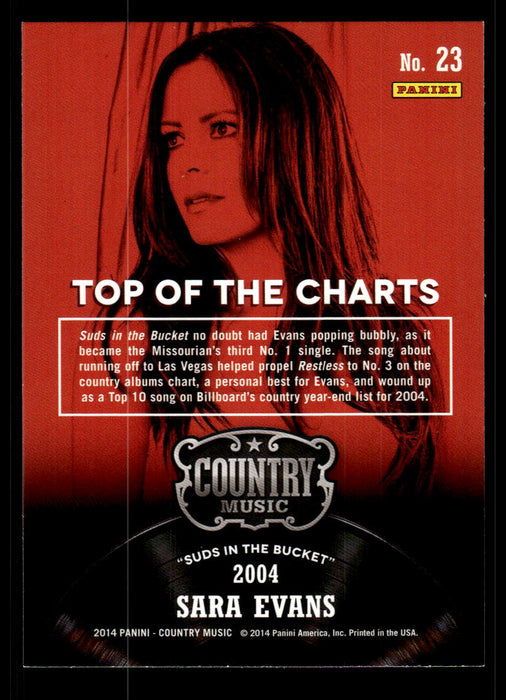 Sara Evans 2014 Panini Country Music Back of Card