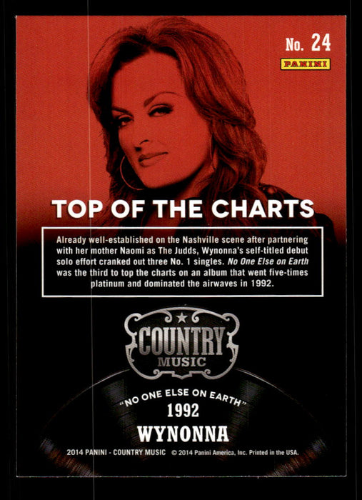 Wynonna 2014 Panini Country Music Back of Card