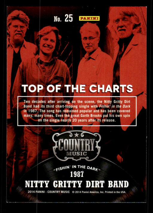 Nitty Gritty Dirt Band 2014 Panini Country Music Back of Card