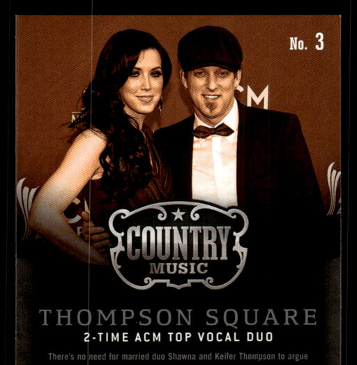 Thompson Square 2014 Panini Country Music Back of Card