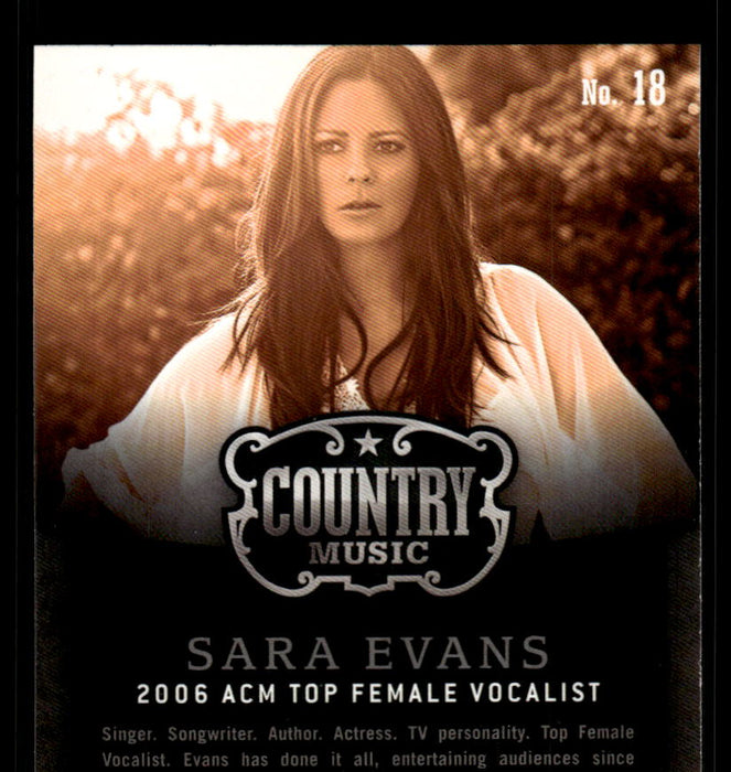 Sara Evans 2014 Panini Country Music Back of Card