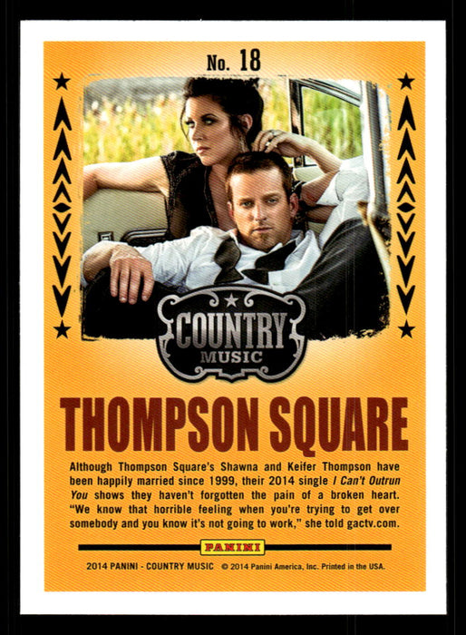 Thompson Square 2014 Panini Country Music Back of Card