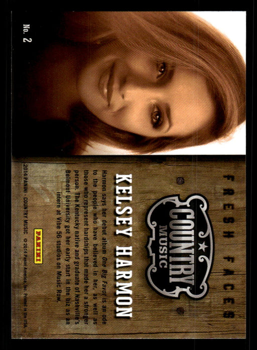 Kelsey Harmon 2014 Panini Country Music Back of Card