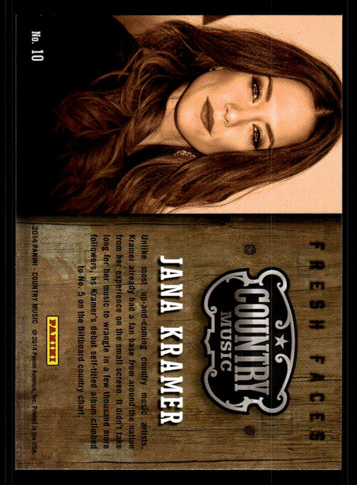 Jana Kramer 2014 Panini Country Music Back of Card