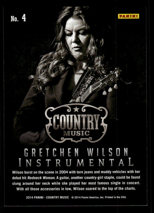 Gretchen Wilson 2014 Panini Country Music Back of Card