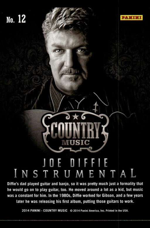 Joe Diffie 2014 Panini Country Music Back of Card