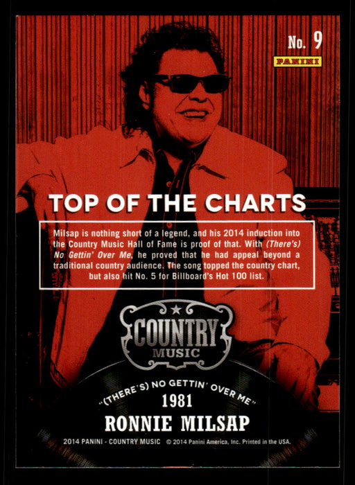 Ronnie Milsap 2014 Panini Country Music Back of Card