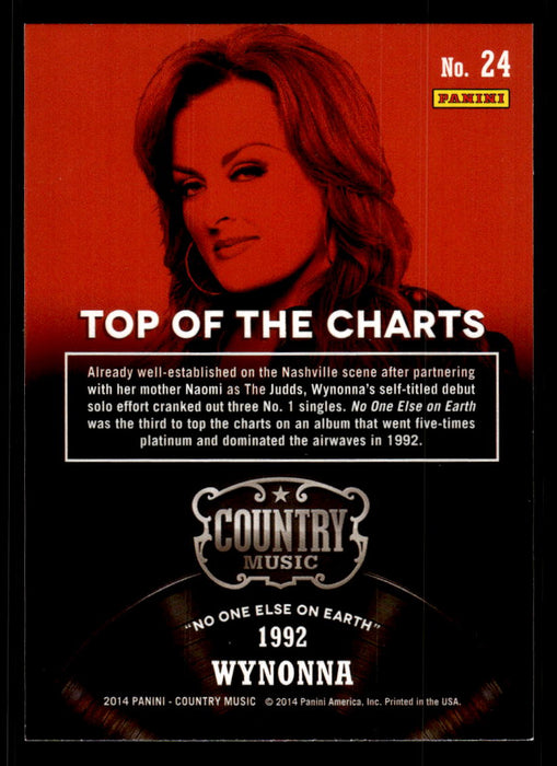 Wynonna 2014 Panini Country Music Back of Card