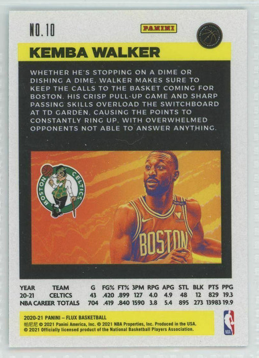 2020-21 Panini Flux #10 Kemba Walker Boston Celtics - Collectible Craze America