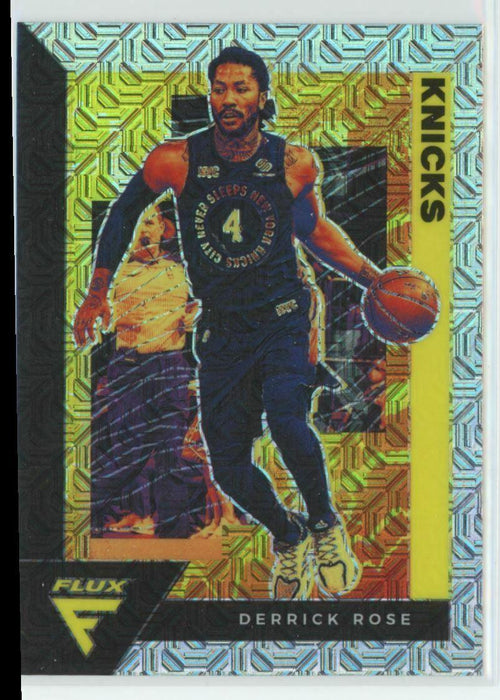 2020-21 Panini Flux #119 Derrick Rose New York Knicks Silver Mojo Prizm - Collectible Craze America