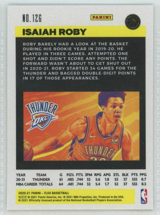 2020-21 Panini Flux #126 Isaiah Roby Oklahoma City Thunder - Collectible Craze America