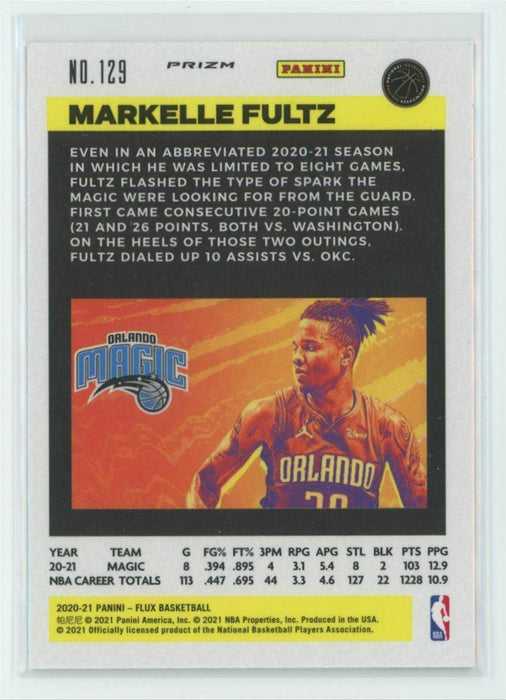 2020-21 Panini Flux #129 Markelle Fultz Orlando Magic Silver Mojo Prizm - Collectible Craze America