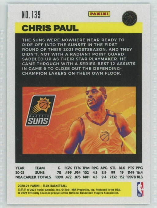 2020-21 Panini Flux #139 Chris Paul Phoenix Suns - Collectible Craze America