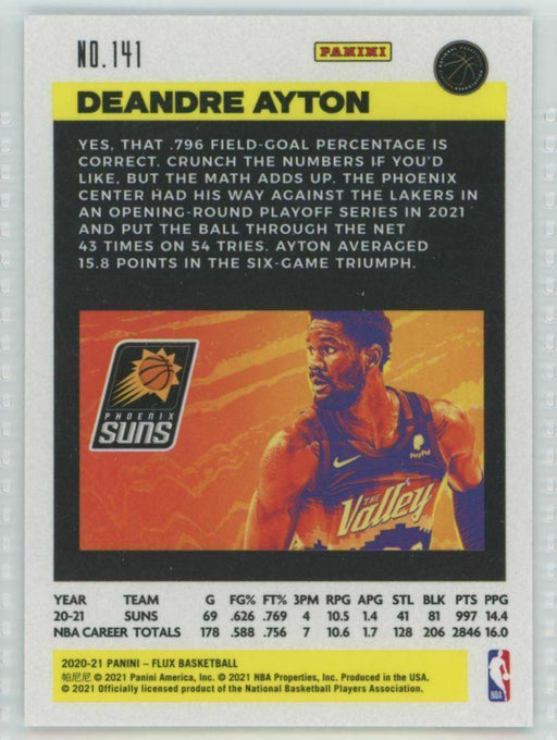 2020-21 Panini Flux #141 Deandre Ayton Phoenix Suns - Collectible Craze America