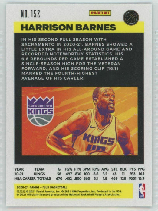 2020-21 Panini Flux #152 Harrison Barnes Sacramento Kings - Collectible Craze America