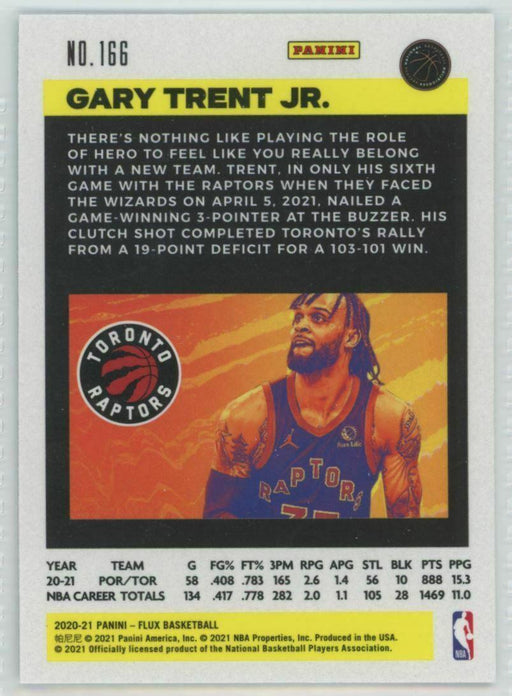 2020-21 Panini Flux #166 Gary Trent Jr. Toronto Raptors - Collectible Craze America