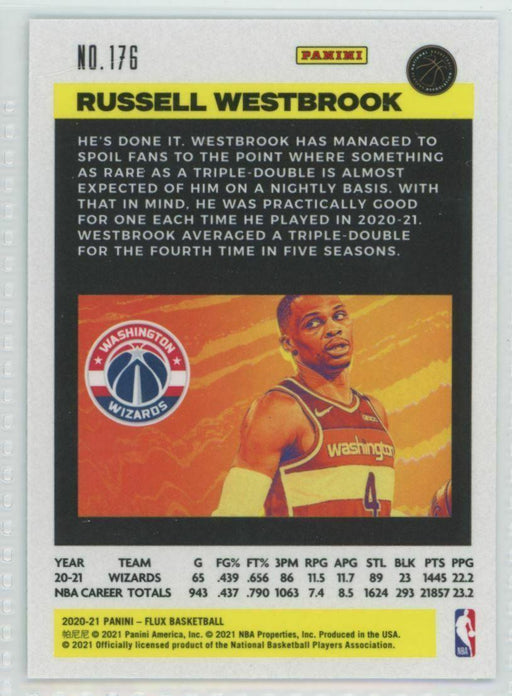 2020-21 Panini Flux #176 Russell Westbrook Washington Wizards - Collectible Craze America