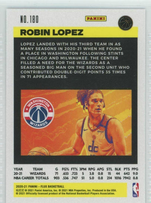 2020-21 Panini Flux #180 Robin Lopez Washington Wizards - Collectible Craze America