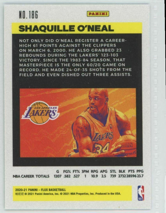 2020-21 Panini Flux #186 Shaquille O'Neal Los Angeles Lakers - Collectible Craze America