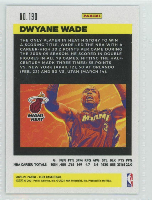 2020-21 Panini Flux #190 Dwyane Wade Miami Heat - Collectible Craze America