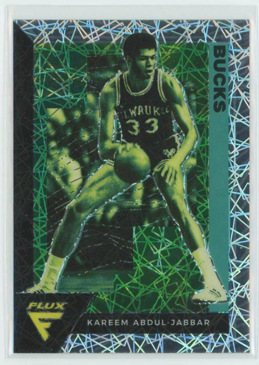 2020-21 Panini Flux #194 Kareem Abdul-Jabbar Milwaukee Bucks Laser Prizm - Collectible Craze America