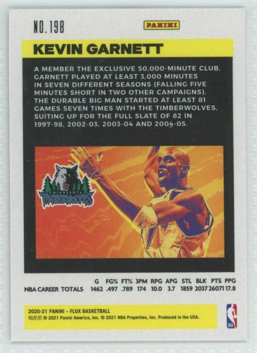 2020-21 Panini Flux #198 Kevin Garnett Minnesota Timberwolves - Collectible Craze America