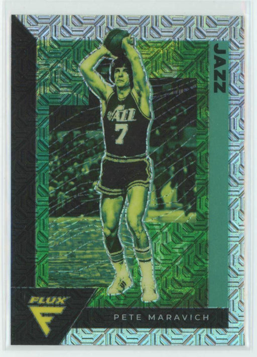 2020-21 Panini Flux #200 Pete Maravich Utah Jazz Silver Mojo Prizm - Collectible Craze America