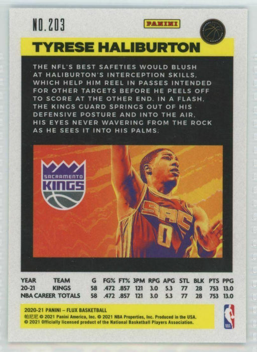 2020-21 Panini Flux #203 Tyrese Haliburton RC Sacramento Kings - Collectible Craze America