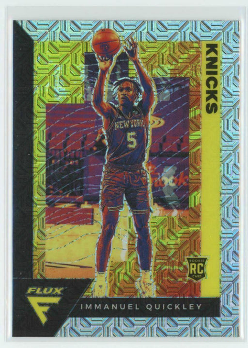 2020-21 Panini Flux #205 Immanuel Quickley RC New York Knicks Silver Mojo Prizm - Collectible Craze America