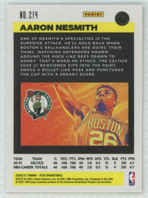 2020-21 Panini Flux #214 Aaron Nesmith RC Boston Celtics - Collectible Craze America