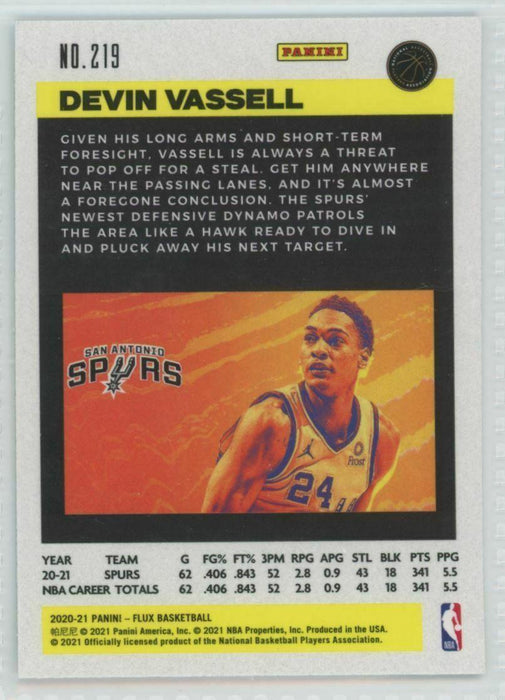 2020-21 Panini Flux #219 Devin Vassell RC San Antonio Spurs - Collectible Craze America