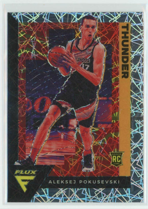 2020-21 Panini Flux #225 Aleksej Pokusevski RC Oklahoma City Thunder Laser Prizm - Collectible Craze America