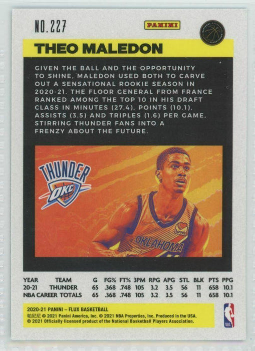 2020-21 Panini Flux #227 Theo Maledon RC Oklahoma City Thunder - Collectible Craze America