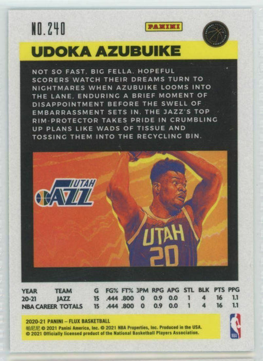 2020-21 Panini Flux #240 Udoka Azubuike RC Utah Jazz - Collectible Craze America