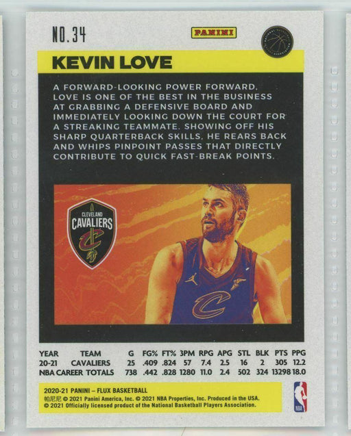 2020-21 Panini Flux #34 Kevin Love Cleveland Cavaliers - Collectible Craze America