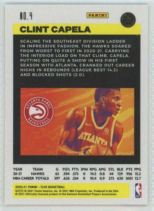 2020-21 Panini Flux #4 Clint Capela Atlanta Hawks - Collectible Craze America