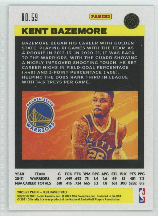 2020-21 Panini Flux #59 Kent Bazemore Golden State Warriors - Collectible Craze America