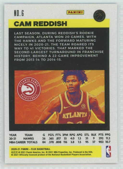 2020-21 Panini Flux #6 Cam Reddish Atlanta Hawks - Collectible Craze America